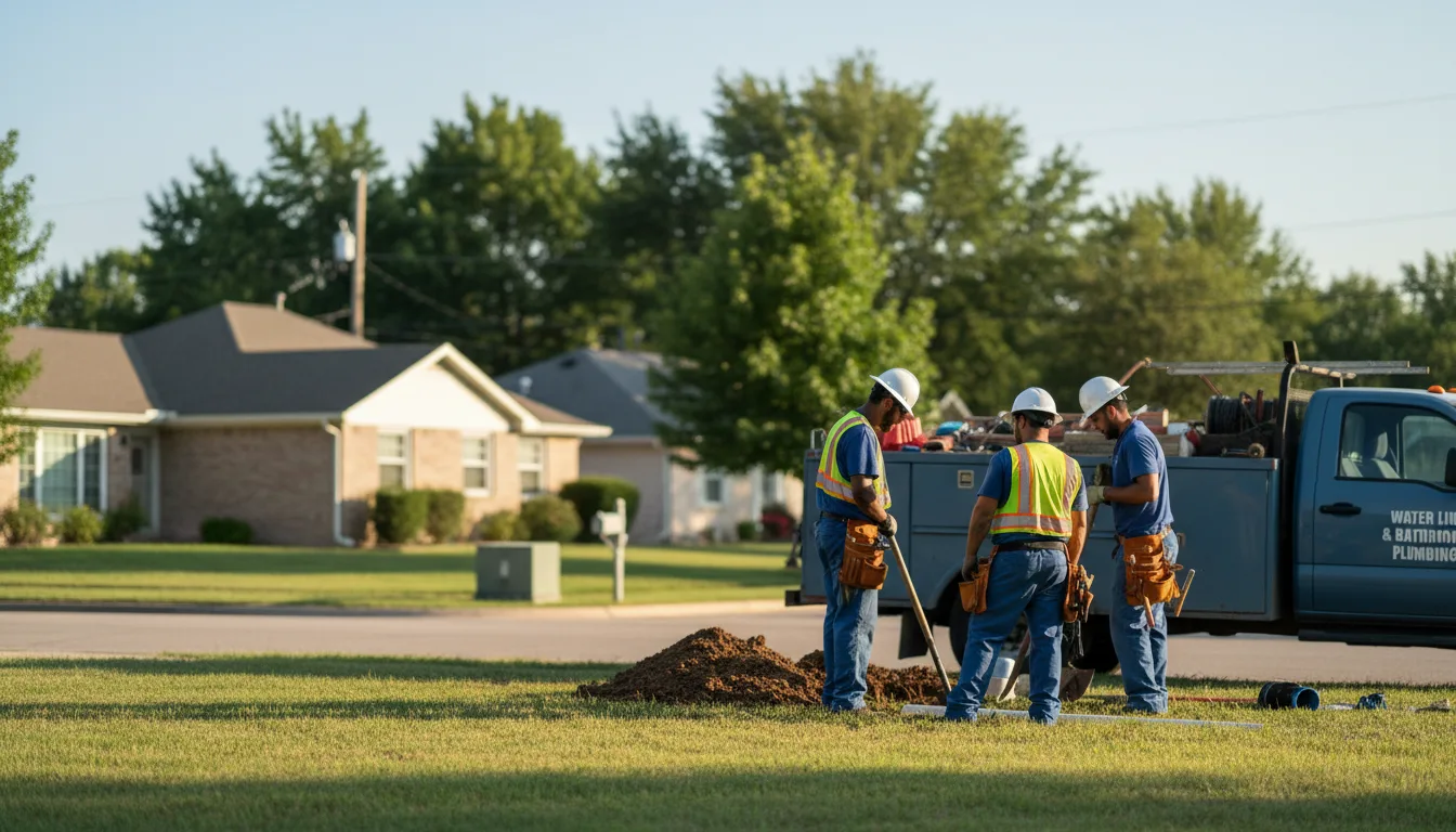 Residential water line and bathroom plumbing service in Brunswick, NE
